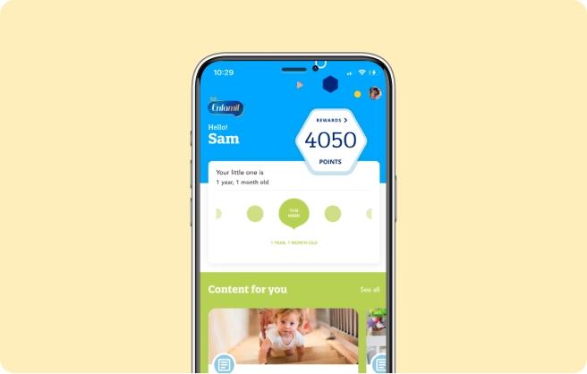 Enfamil Mobile App home screen
